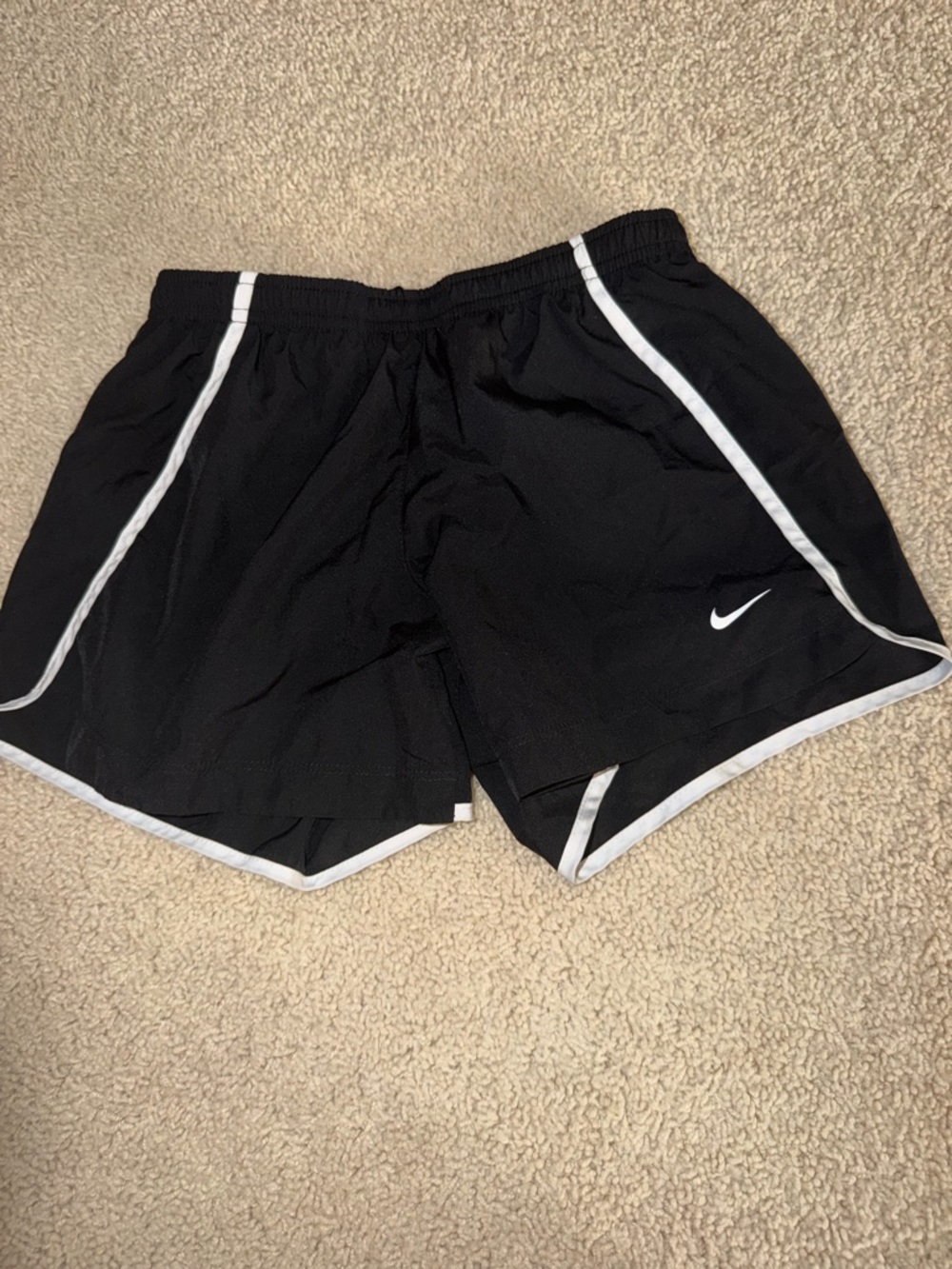 Nike Black Dri-FIT Athletic Shorts with Gray Logo